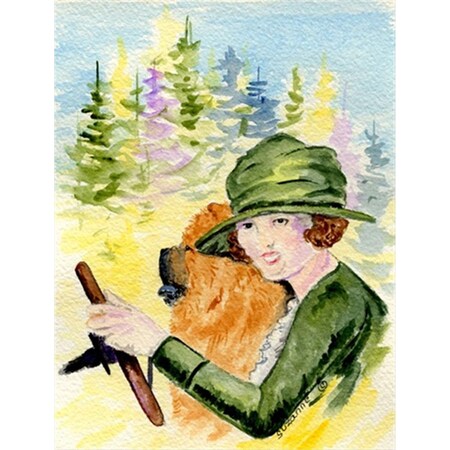 Carolines Treasures Lady driving with her Chow Chow Canvas Flag - House Size- 28 x 40 in. SS8527CHF